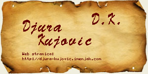 Đura Kujović vizit kartica